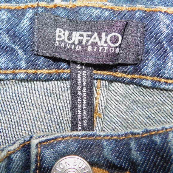 Buffalo David Bitton  27 Dark Stone Wash Distressed KRISTI Mom Jeans High Rise - Picture 5 of 13